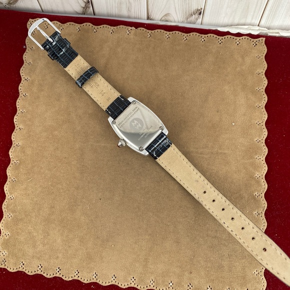 Michele Urban Watch Mini Aluminum Black Dial Blue or Red Strap with Box - Picture 6 of 12